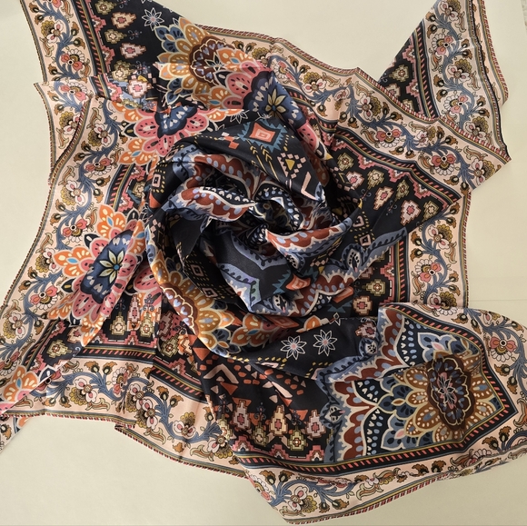 Johnny Was Accessories - Johnny Was Padma Silk Square Scarf Multicolor